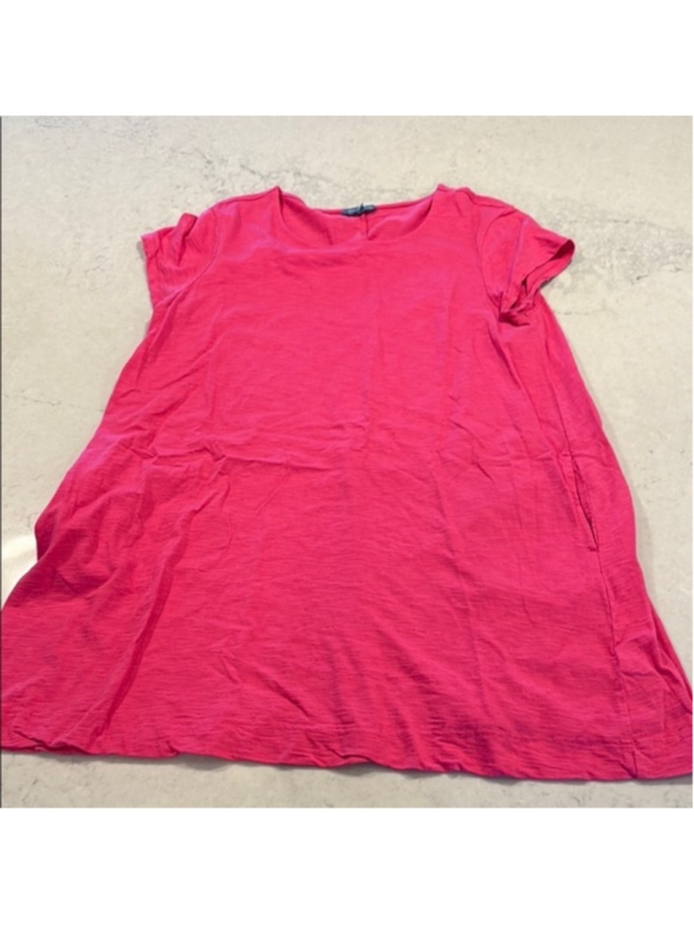 Fleur Bleue Pink T-Shirt Dress XL Pockets